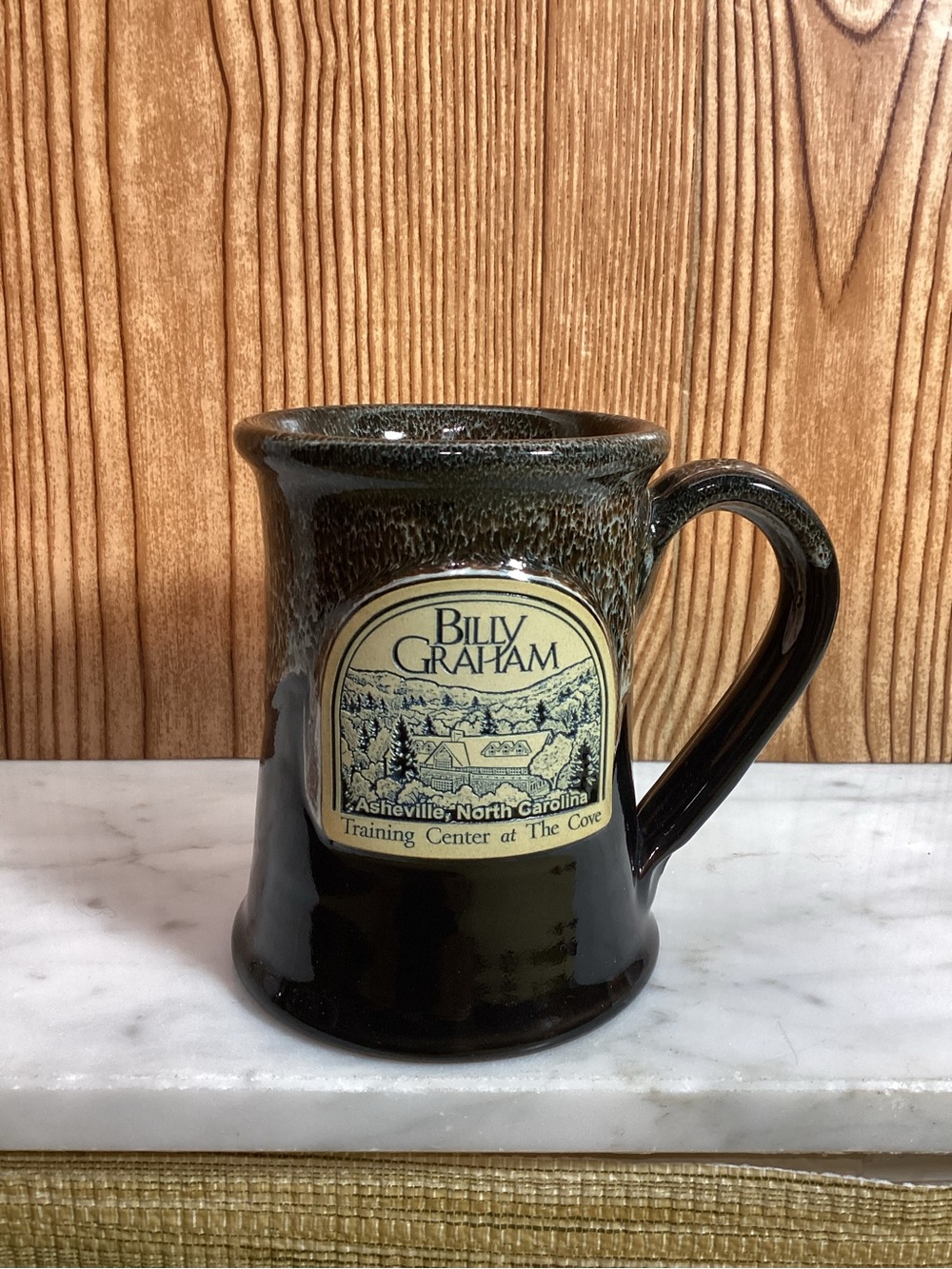Deneen Pottery 2014 Billy Graham Training Center Mug -Brown Glaze